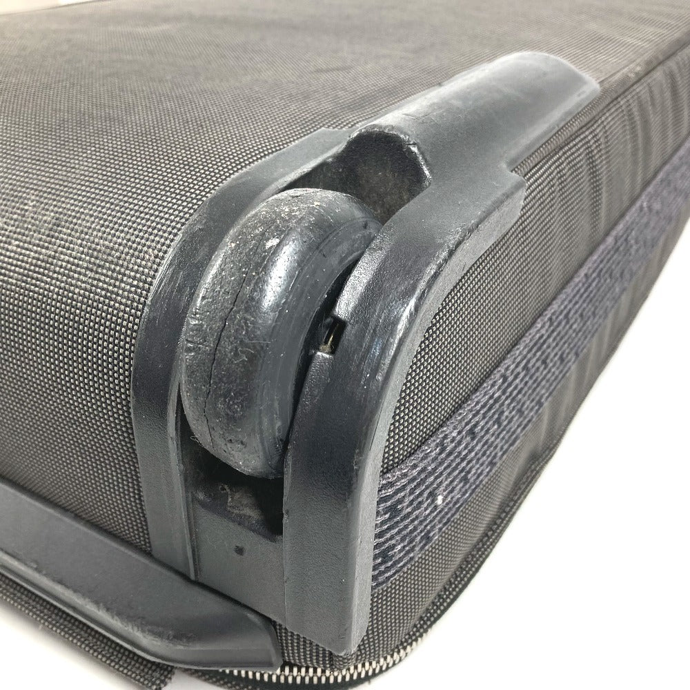 HERMES 2 Wheel Suitcase Logo Travel Bag Carry Bag Canvas Unisex Gray