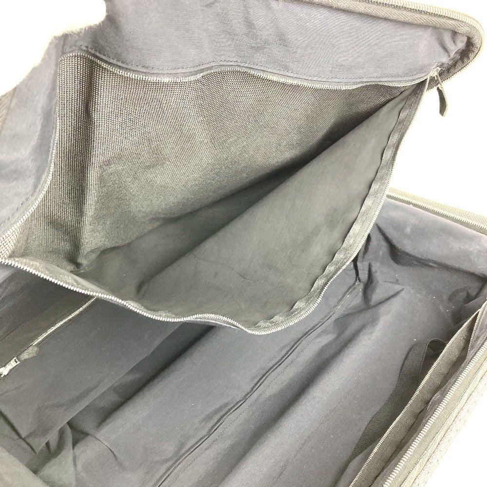 HERMES 2 Wheel Suitcase Logo Travel Bag Carry Bag Canvas Unisex Gray