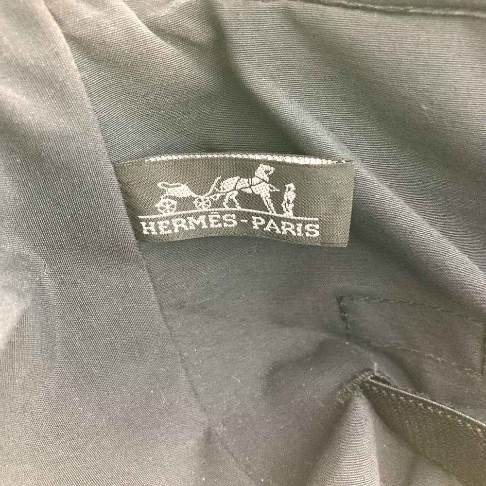 HERMES 2 Wheel Suitcase Logo Travel Bag Carry Bag Canvas Unisex Gray