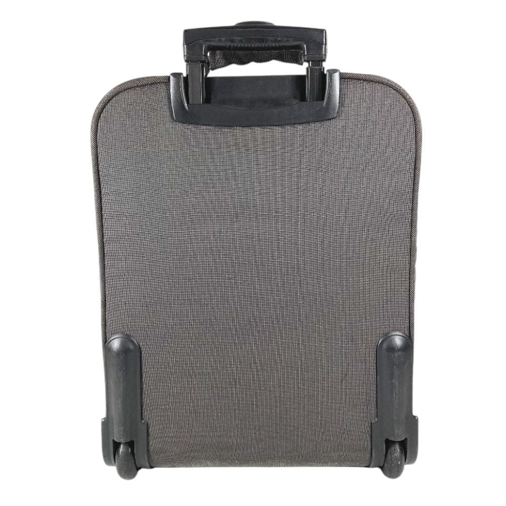 HERMES 2 Wheel Suitcase Logo Travel Bag Carry Bag Canvas Unisex Gray