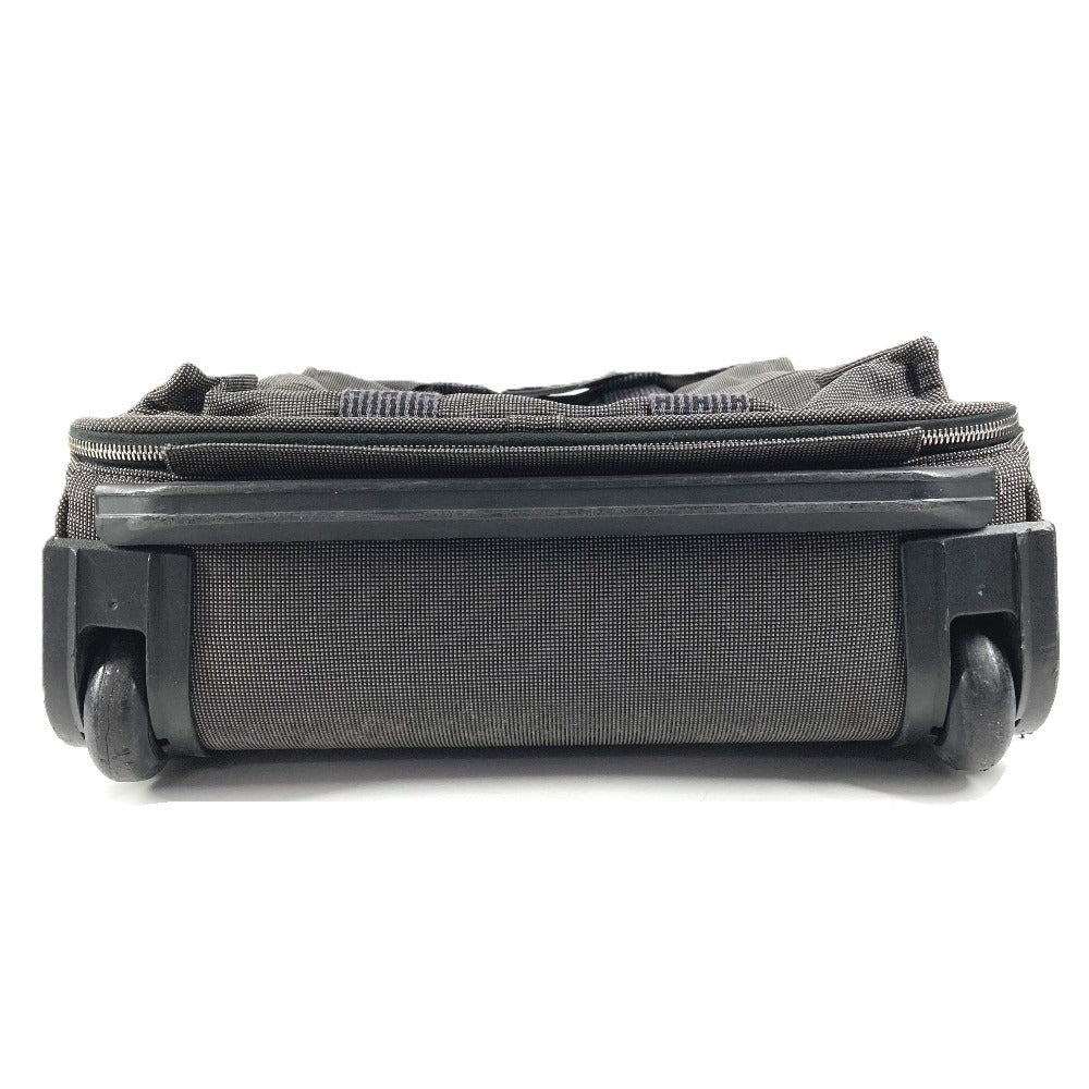 HERMES 2 Wheel Suitcase Logo Travel Bag Carry Bag Canvas Unisex Gray