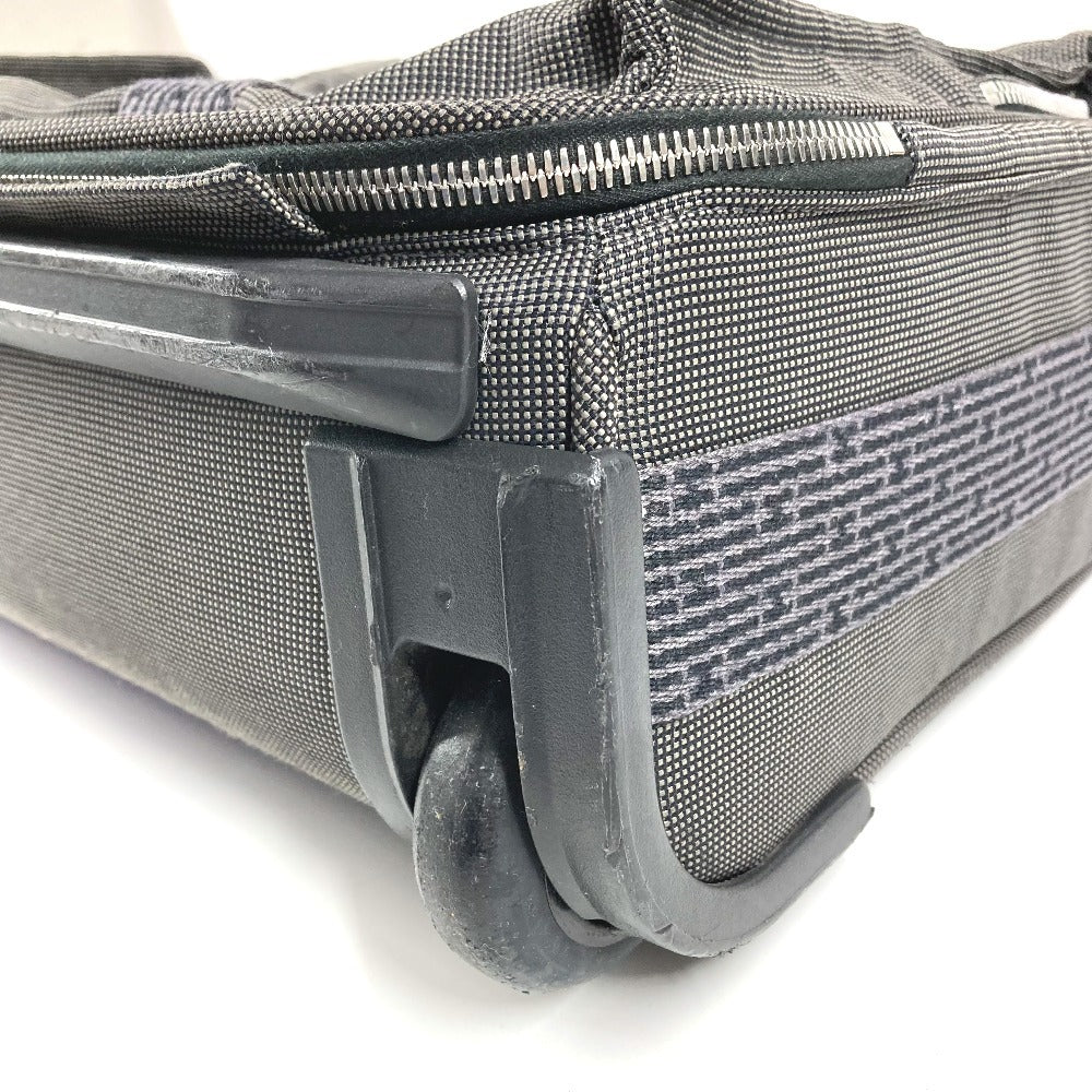 HERMES 2 Wheel Suitcase Logo Travel Bag Carry Bag Canvas Unisex Gray