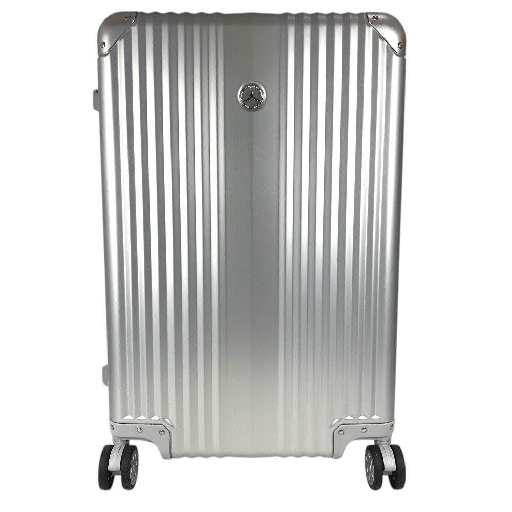 Mercedes-Benz 4-Wheel Suitcase Logo Travel Bag Carry-On Aluminum Unisex Silver