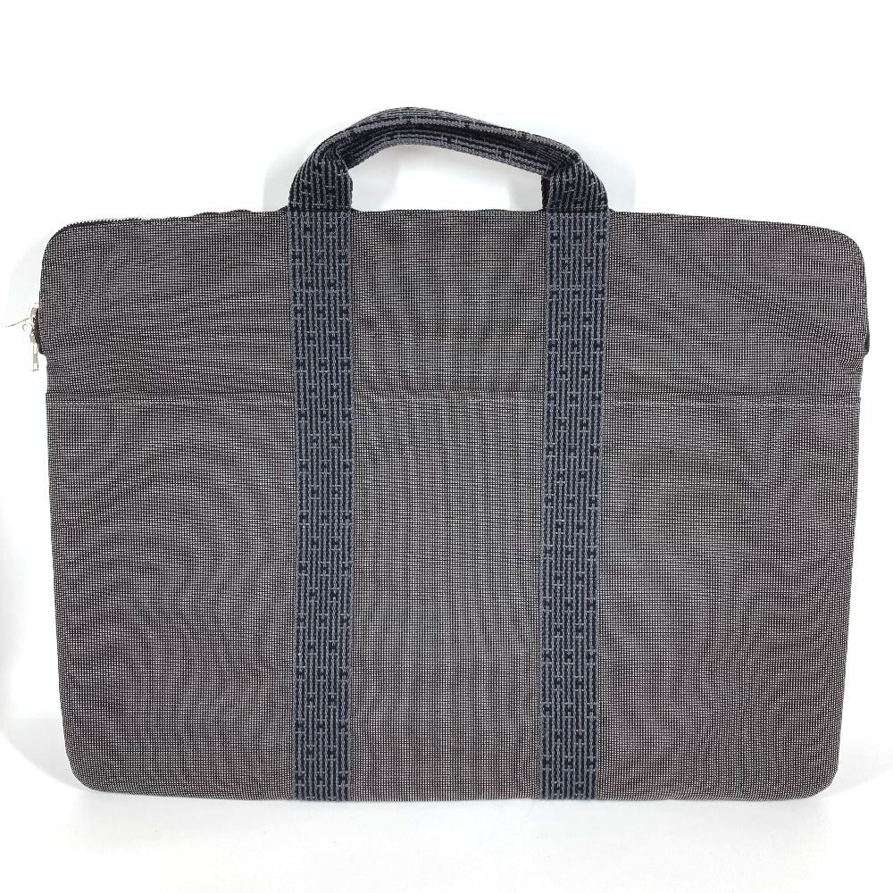 HERMES Herline Flat Big Business Bag Document Bag Briefcase Handbag Canvas Unisex Gray