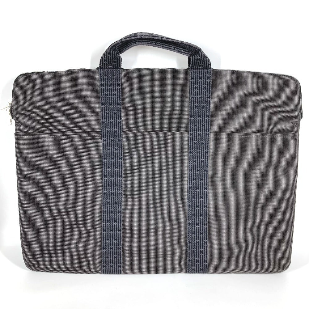 HERMES Herline Flat Big Business Bag Document Bag Briefcase Handbag Canvas Unisex Gray