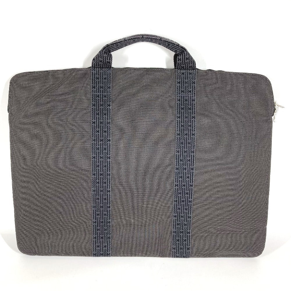 HERMES Herline Flat Big Business Bag Document Bag Briefcase Handbag Canvas Unisex Gray