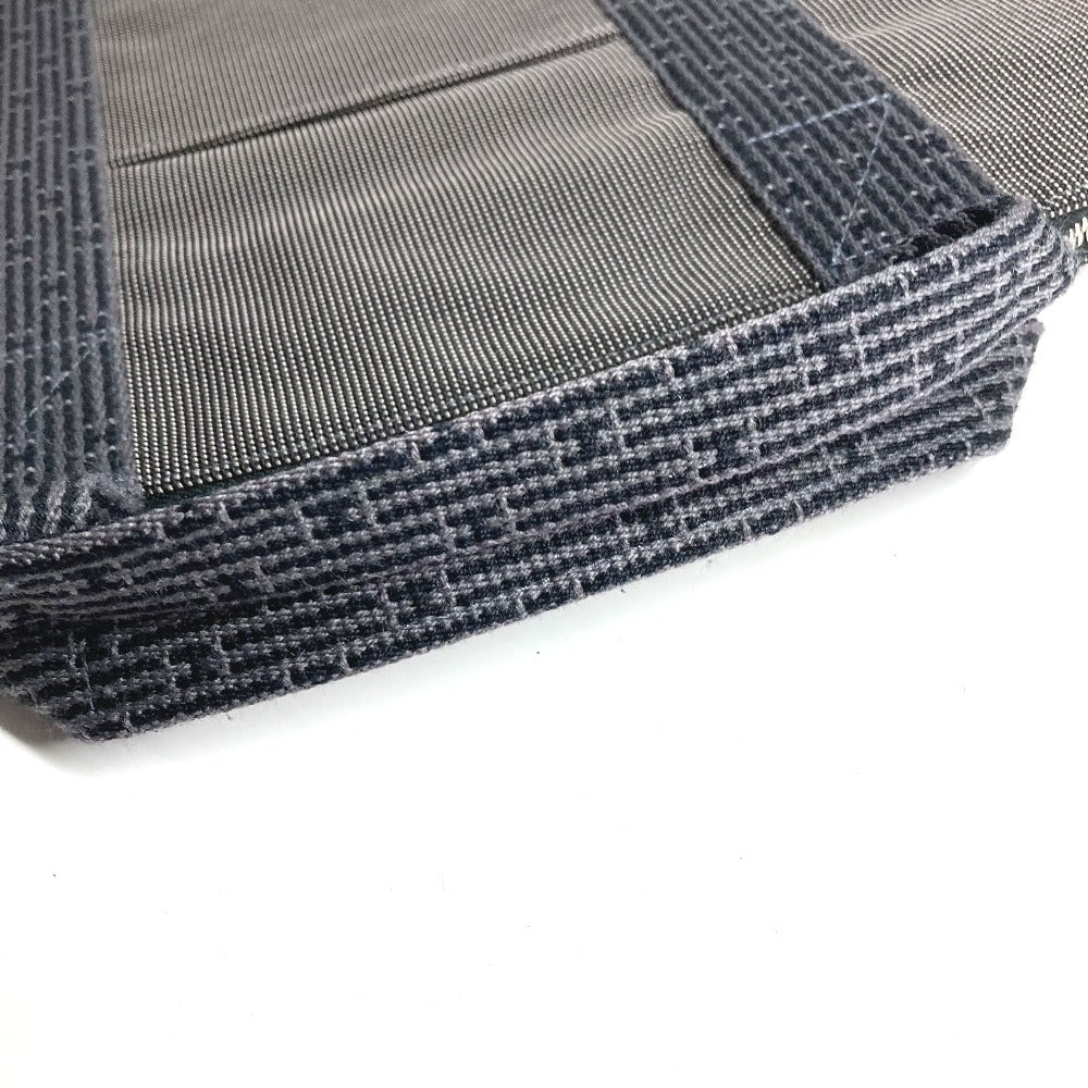 HERMES Herline Flat Big Business Bag Document Bag Briefcase Handbag Canvas Unisex Gray