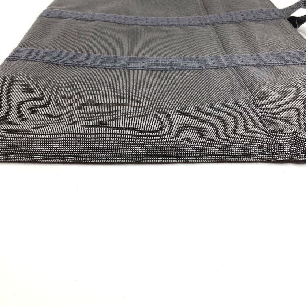 HERMES Herline Flat Big Business Bag Document Bag Briefcase Handbag Canvas Unisex Gray