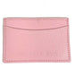TIFFANY&Co. Logo Business Card Holder Pass Case Card Case Leather Unisex Pink