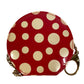 LOUIS VUITTON M91570 Yayoi Kusama Collaboration Dots Polka Dot Portemonnaie Chapeau Wallet Coin Purse Round Zipper with Chain Coin Case Patent Leather Unisex Red