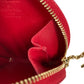 LOUIS VUITTON M91570 Yayoi Kusama Collaboration Dots Polka Dot Portemonnaie Chapeau Wallet Coin Purse Round Zipper with Chain Coin Case Patent Leather Unisex Red