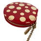 LOUIS VUITTON M91570 Yayoi Kusama Collaboration Dots Polka Dot Portemonnaie Chapeau Wallet Coin Purse Round Zipper with Chain Coin Case Patent Leather Unisex Red