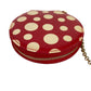 LOUIS VUITTON M91570 Yayoi Kusama Collaboration Dots Polka Dot Portemonnaie Chapeau Wallet Coin Purse Round Zipper with Chain Coin Case Patent Leather Unisex Red