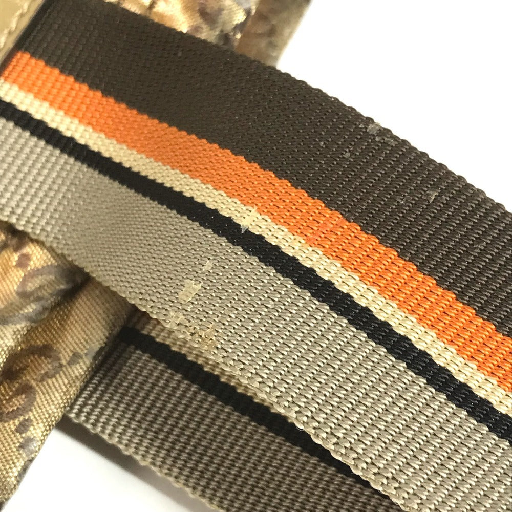 GUCCI 189669 GGクリスタル ロゴ ショルダーバッグ 肩掛け カバン トートバッグ コーティングキャンバス ユニセックス ゴールド