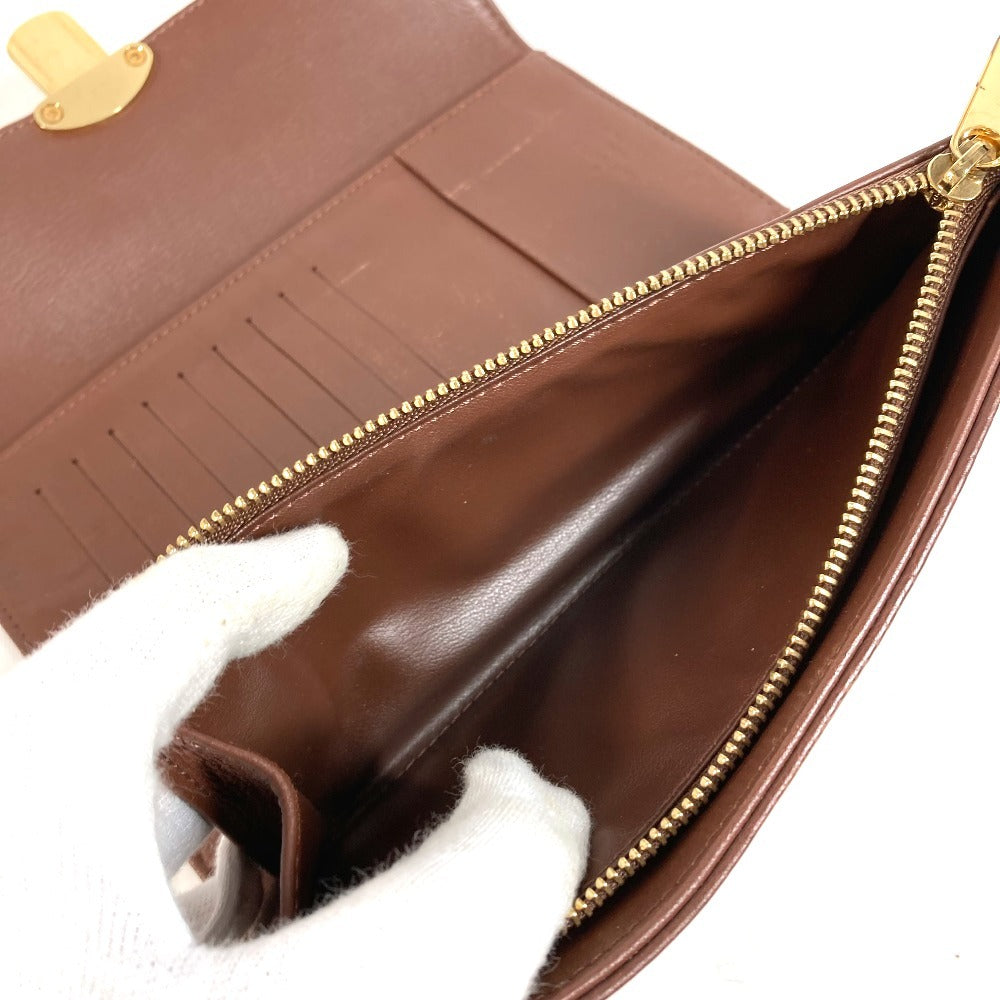 LOUIS VUITTON M95995 モノグラムマヒナ ポルトフォイユ アメリア ロングウォレット フラップ 3つ折り 長財布 モノグラムマヒナ ユニセックス ブラウン