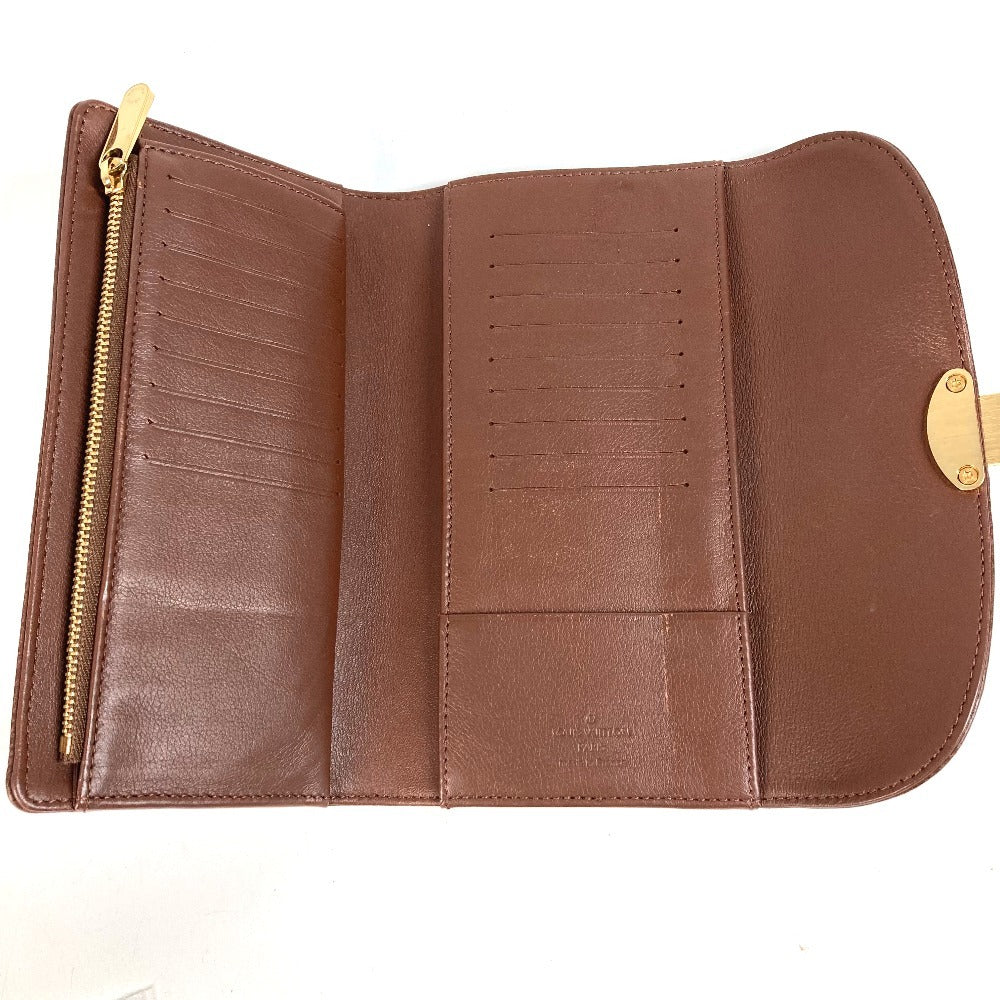 LOUIS VUITTON M95995 モノグラムマヒナ ポルトフォイユ アメリア ロングウォレット フラップ 3つ折り 長財布 モノグラムマヒナ ユニセックス ブラウン