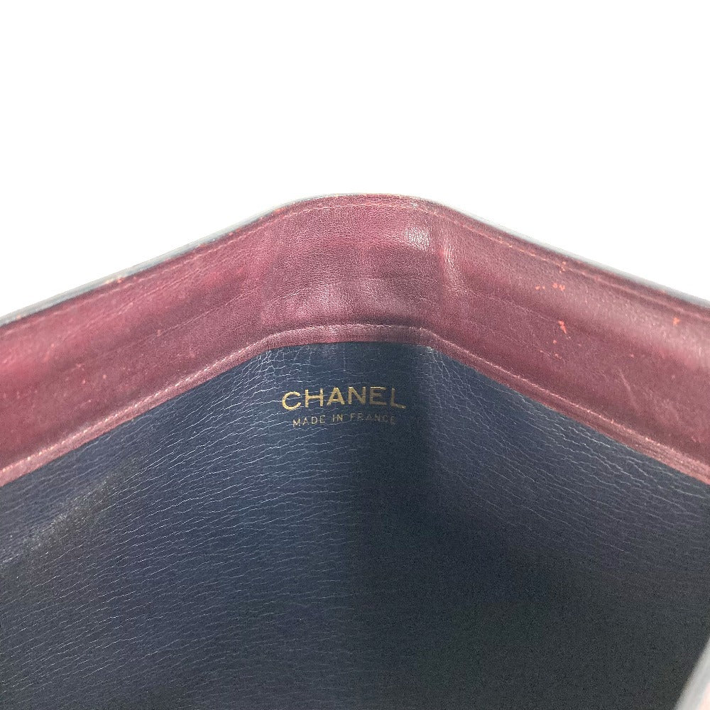 CHANEL vintage Logo all-over pattern CC CC Mark Cluch Bag Bag Pouch Clutch bag Leather wine-red Used