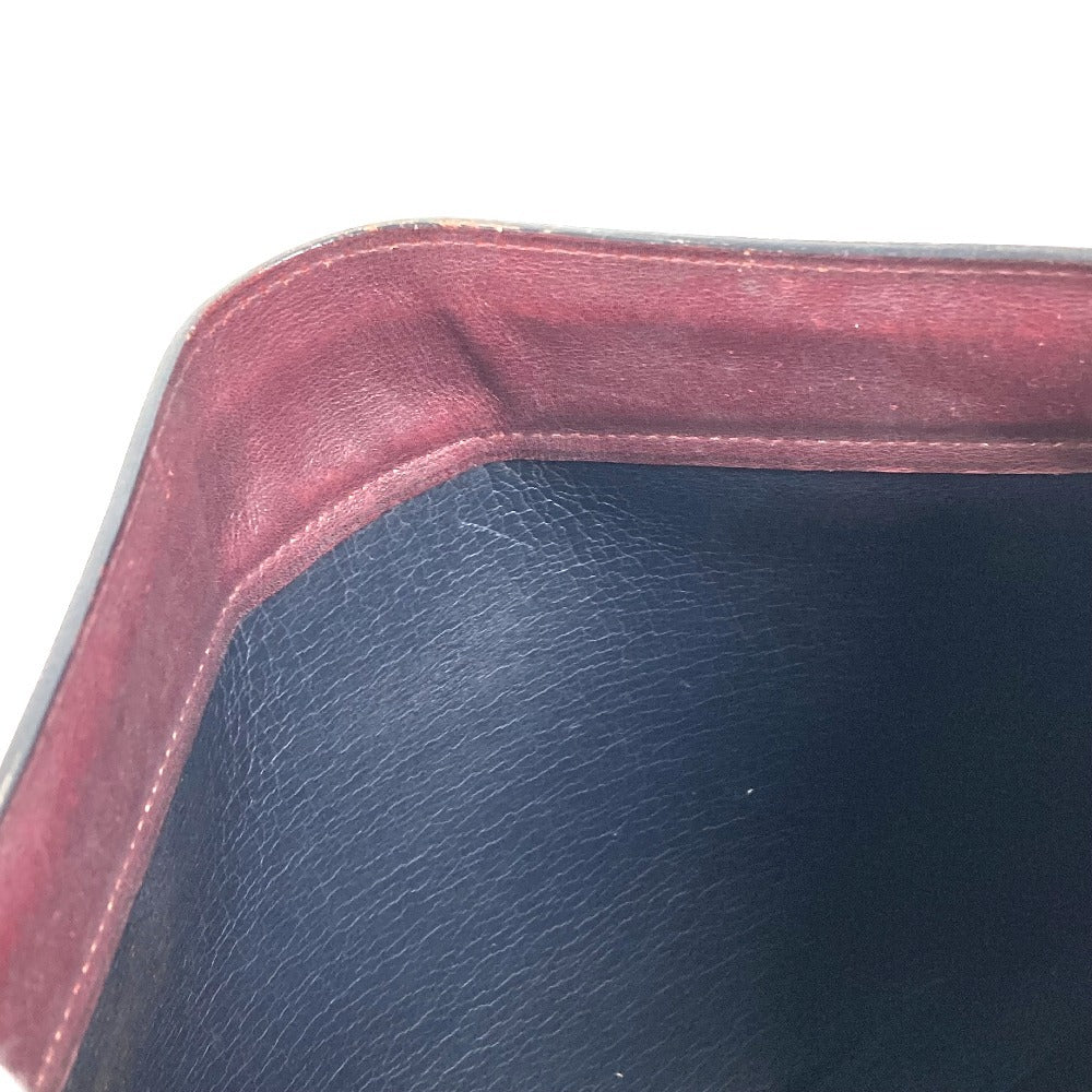 CHANEL vintage Logo all-over pattern CC CC Mark Cluch Bag Bag Pouch Clutch bag Leather wine-red Used