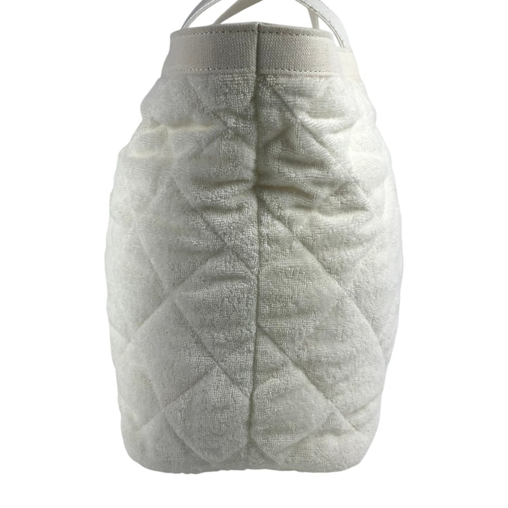 CHANEL CC ココマーク ロゴ カバン 肩掛け トートバッグ ビーチバッグ ショルダーバッグ コットン ユニセックス ホワイト