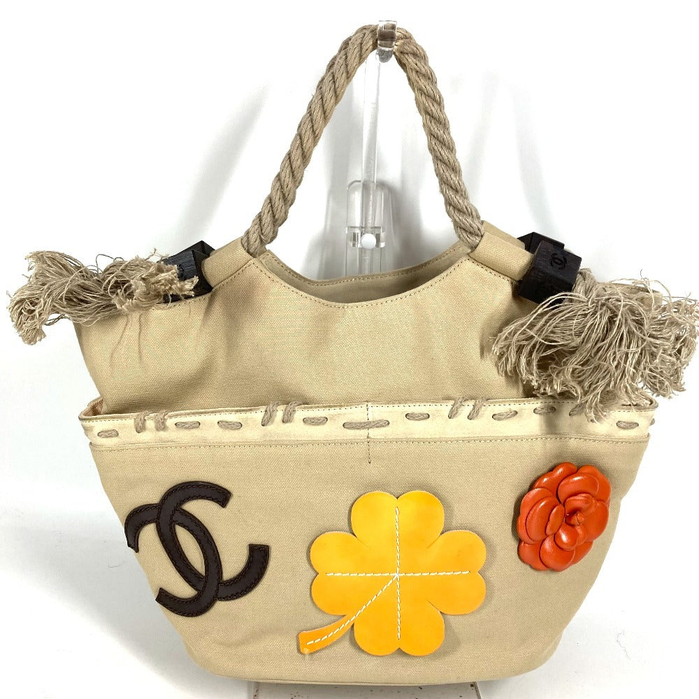 CHANEL フィッシュネット CC ココマーク ロゴ デカココ カバン ショルダーバッグ 肩掛け カバン ハンドバッグ キャンバス レディース ベージュ