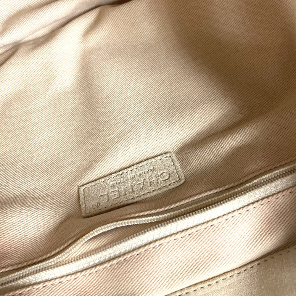 CHANEL フィッシュネット CC ココマーク ロゴ デカココ カバン ショルダーバッグ 肩掛け カバン ハンドバッグ キャンバス レディース ベージュ