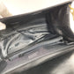 VERSACE ヴィンテージ サンバースト ロゴ バニティバッグ カバン フラップ チェーン ハンドバッグ レザー レディース ブラック