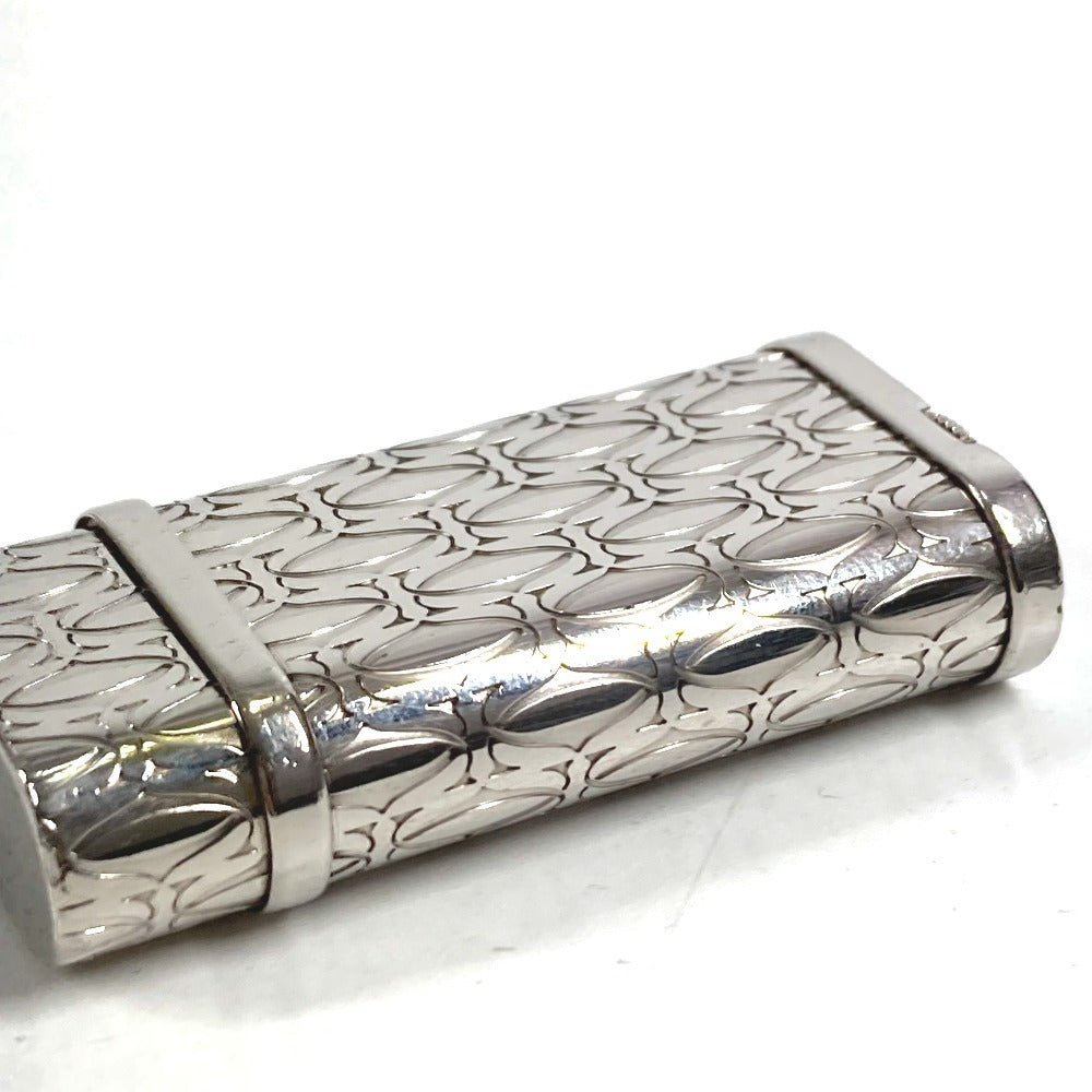 CARTIER C ドゥ カルティエ デコール パラジウム ローラ ライター ロゴ 喫煙具 煙草 タバコ ライター 真鍮 ユニセックス シルバー