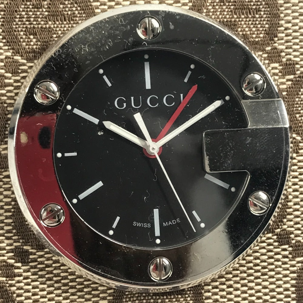 GUCCI YC200001 GG トラベルクロック インテリア 置き時計 置時計 GGキャンバス/レザー ユニセックス ベージュ