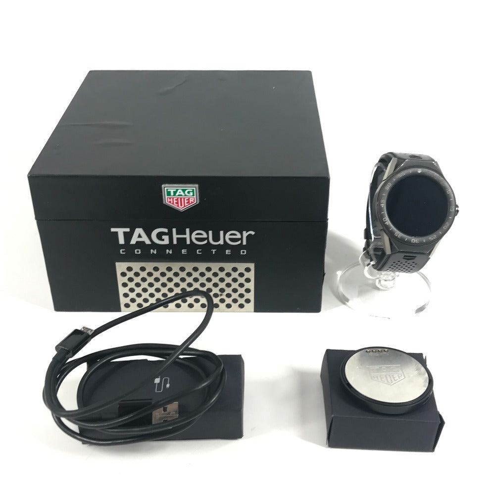 TAG HEUER SBF8A8001 Connected 45mm コネクッド ウォッチ スマートウォッチ 時計 腕時計 チタン メンズ ブラック