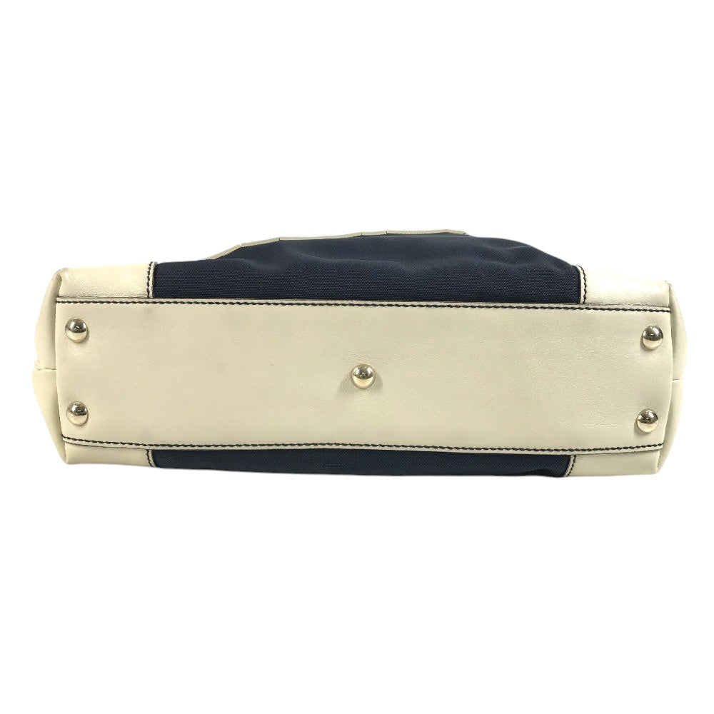 GUCCI 170007 ロゴ レザー ナイロン　チャーム付き ショルダーバッグ レザー/キャンバス ユニセックス ネイビー