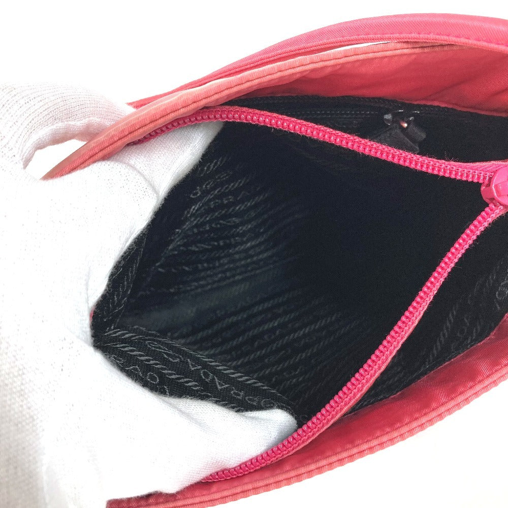PRADA triangle logo triangle logo plate Bag Tote Bag Shoulder Bag Shoulder Bag Nylon pink Used