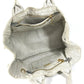 PRADA Canapa logo Bag Tote Bag Hand Bag cotton WhiteBased Used