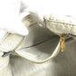 PRADA Canapa logo Bag Tote Bag Hand Bag cotton WhiteBased Used