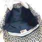 FENDI Zucchino logo flap Bag, shoulder bag, flap bag Shoulder Bag Leather/Canvas Navy/White Used