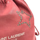 SAINT LAURENT PARIS 538448 Teddy Stud Logo Heart Star Bag, Crossbody Chain Bag, Drawstring Bag Shoulder Bag Leather Red Used