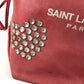 SAINT LAURENT PARIS 538448 Teddy Stud Logo Heart Star Bag, Crossbody Chain Bag, Drawstring Bag Shoulder Bag Leather Red Used