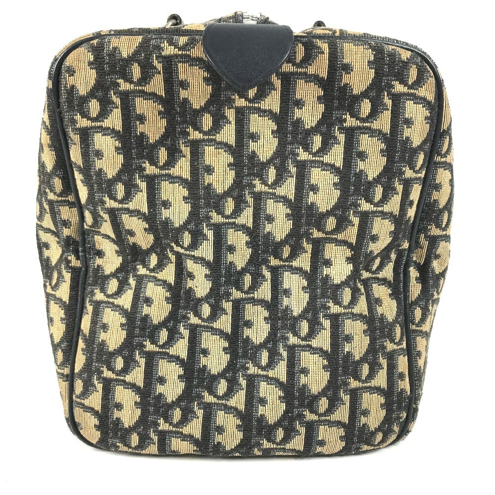Dior vintage Trotter logo Bag Mini Duffle Bag Hand Bag Leather/Canvas Navy Used