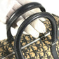 Dior vintage Trotter logo Bag Mini Duffle Bag Hand Bag Leather/Canvas Navy Used