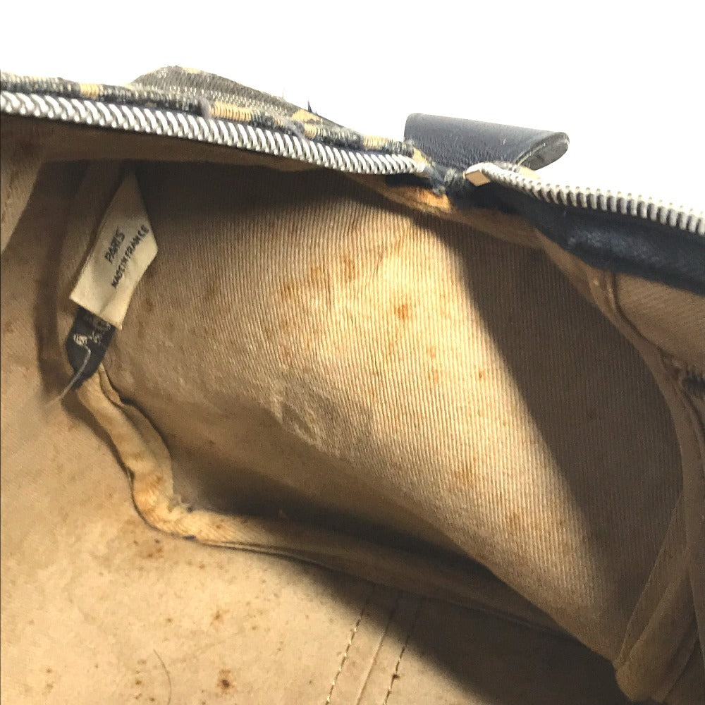 Dior vintage Trotter logo Bag Mini Duffle Bag Hand Bag Leather/Canvas Navy Used