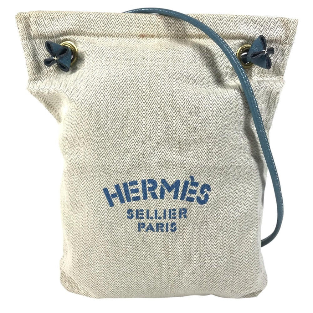 HERMES Logo Aline PM Aline PM shoulder bag Shoulder Bag cotton blue/Beige Used