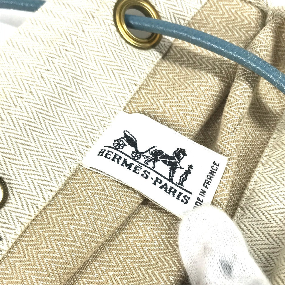 HERMES Logo Aline PM Aline PM shoulder bag Shoulder Bag cotton blue/Beige Used