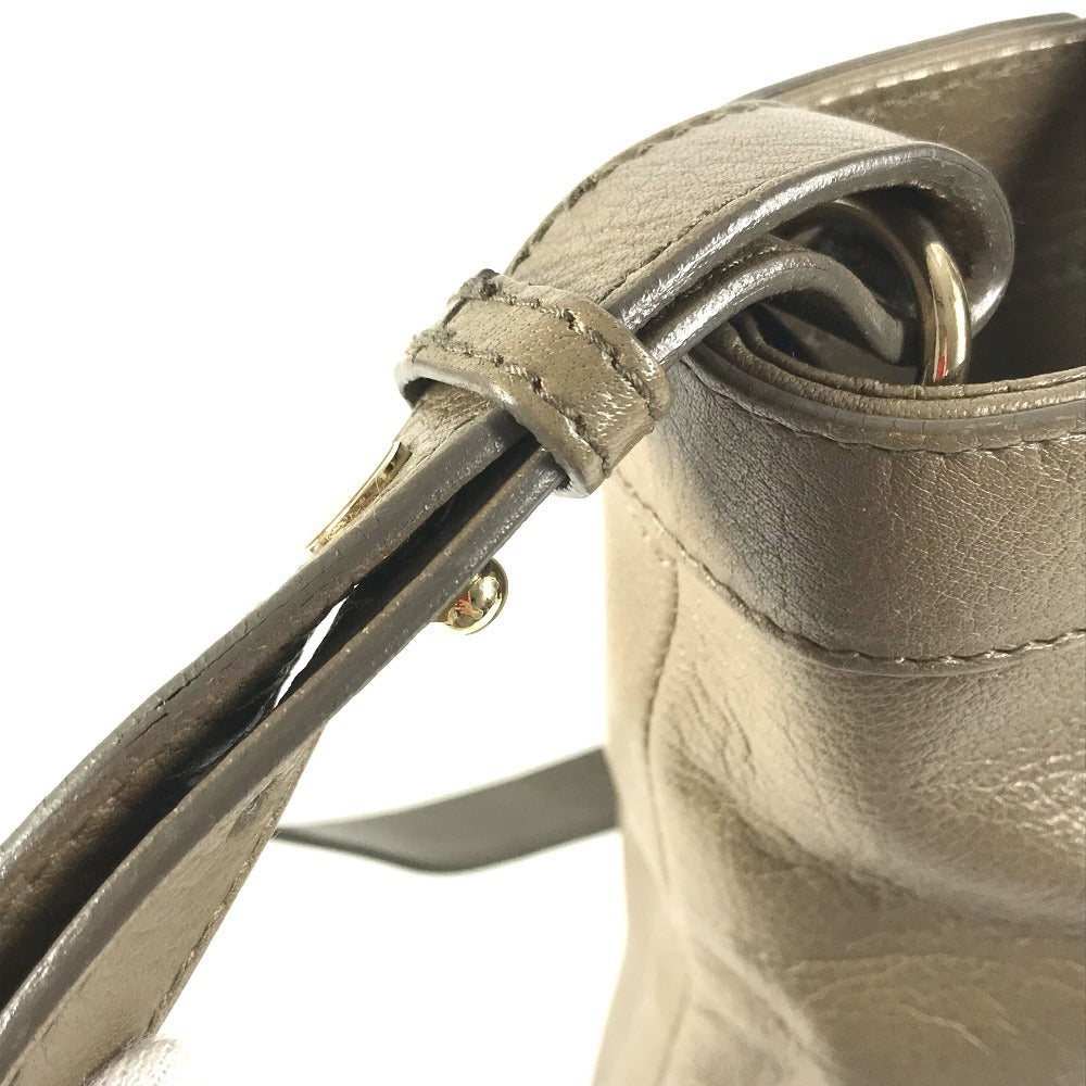 BVLGARI S.Bulgari logo Bag, Tote Bag, 2-Way Bag, Handbag Shoulder Bag Leather gray Used