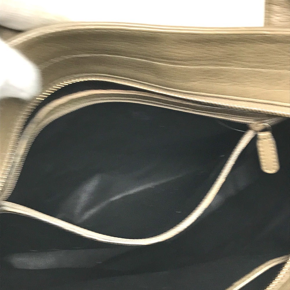 BVLGARI S.Bulgari logo Bag, Tote Bag, 2-Way Bag, Handbag Shoulder Bag Leather gray Used