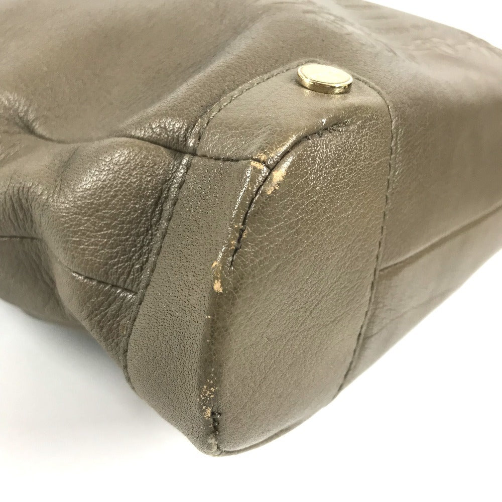 BVLGARI S.Bulgari logo Bag, Tote Bag, 2-Way Bag, Handbag Shoulder Bag Leather gray Used