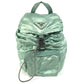 PRADA triangle logo triangle logo plate bag backpack Backpack Satin Green Used