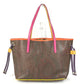 ETRO Paisley pattern logo Bag Tote Bag shawl Shoulder Bag PVC/Leather Brown Used