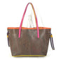 ETRO Paisley pattern logo Bag Tote Bag shawl Shoulder Bag PVC/Leather Brown Used