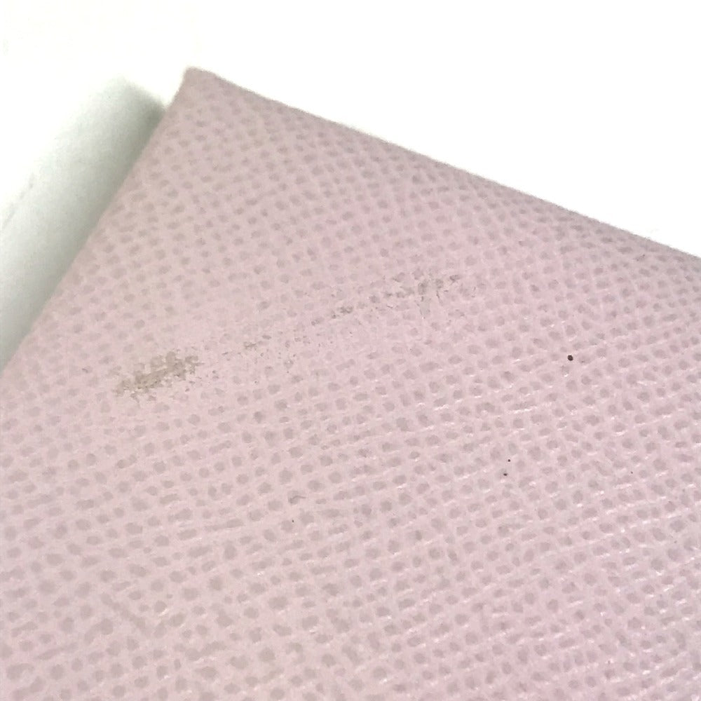 HERMES Business Card Holder Pass Case Calvi Duo Calvi Duo Card Case Coin Compartment Wallet coin purse Folded wallet Epsom mauve pail pink Used