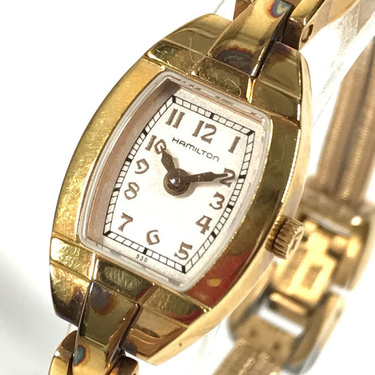 HAMILTON H311410 Bracelet Watch Logo Women's Watches Wristwatch Gold Plated Gold Used