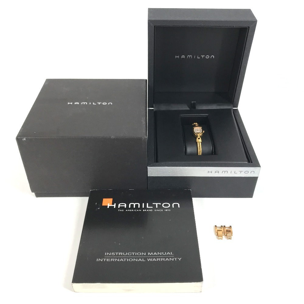 HAMILTON H311410 Bracelet Watch Logo Women's Watches Wristwatch Gold Plated Gold Used